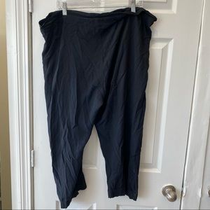 Jams World Cotton Drawstring Pocket Capri Ankle Pants Black size XL